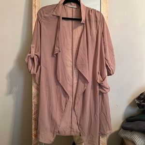 Nude chiffon cardigan
